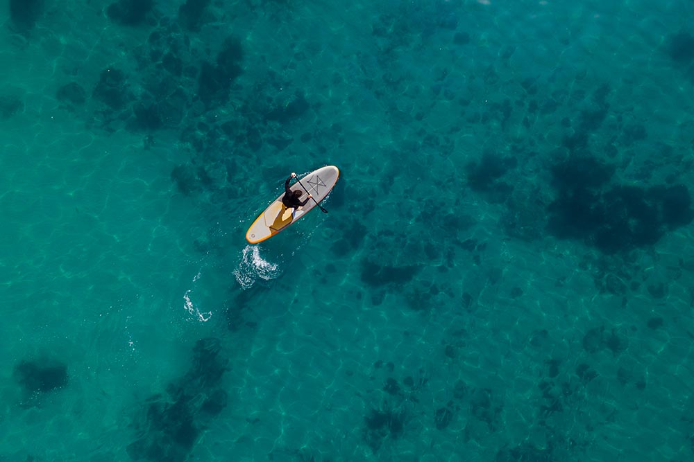 唐津湾でのSUP